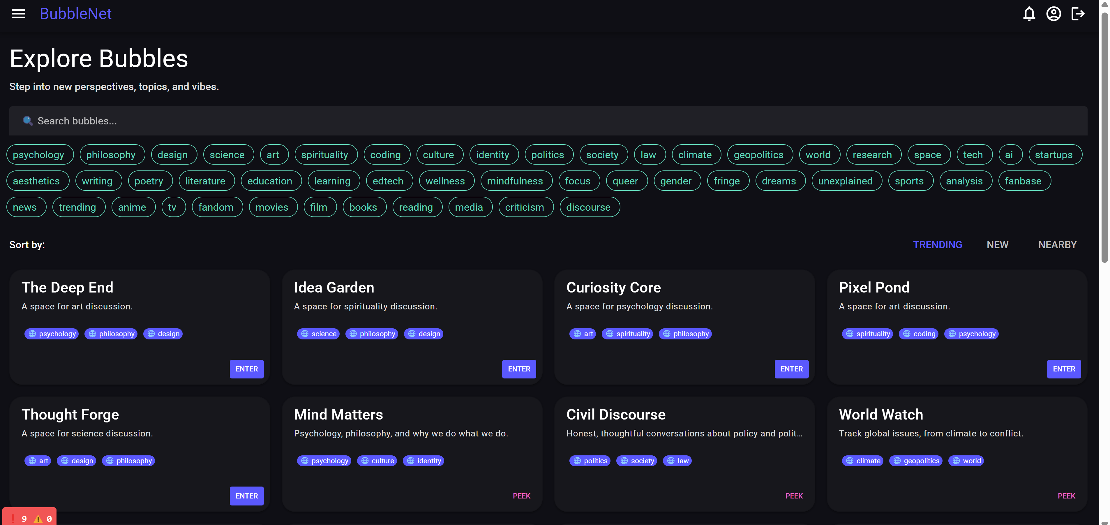 Bubbles - Social Discovery Platform